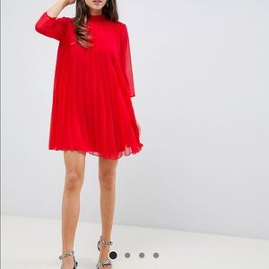 ASOS Pleated Trapeze Dress